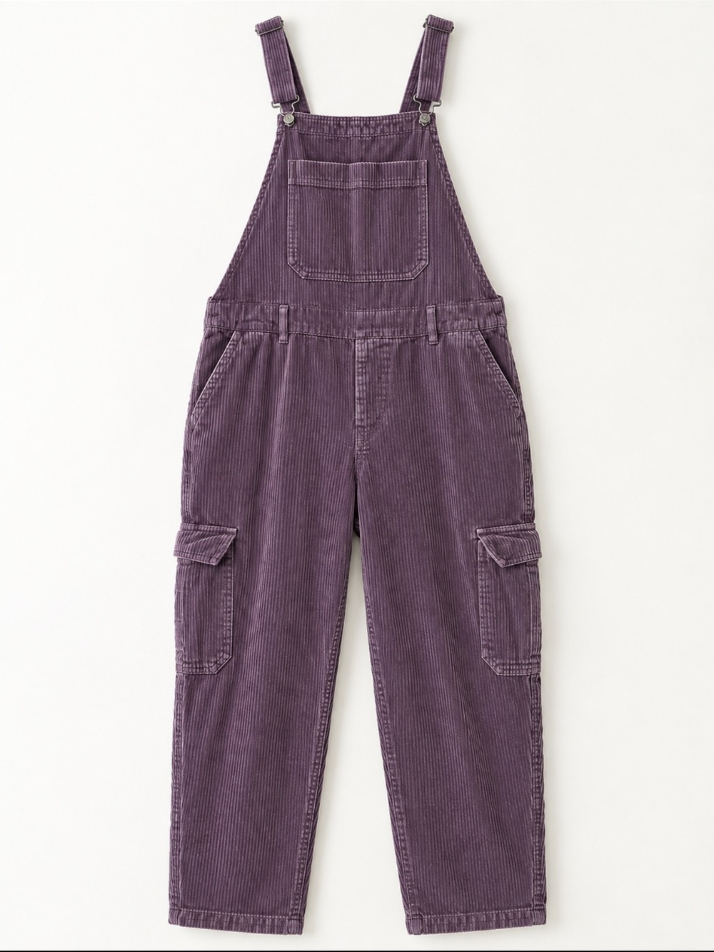 Mens Purple Corduroy Overalls - Casual Utility Style
